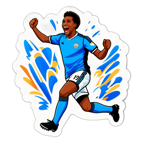 Stiker Cristhian Mosquera Merayakan Gol