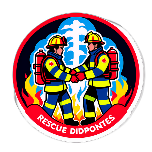 抗击自然灾害的贴纸