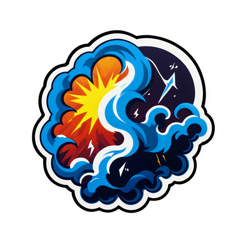 Sticker ng Malakas na Ulan at Kidlat