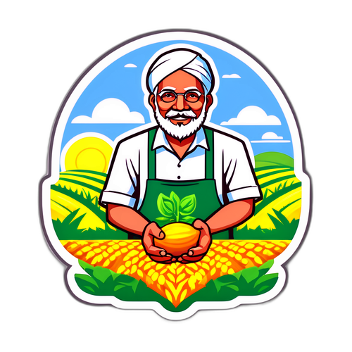 पीएम किसान योजना के लिए जीवंत स्टिकर