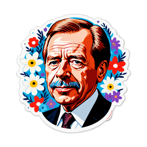 Václav Havel: Ikona Svobody a Demokracie obklopená Květinami!