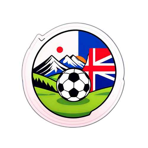 Stiker Unik Iceland vs Perancis