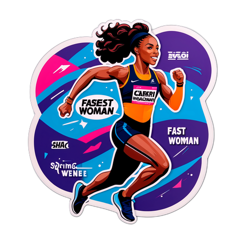 Empowering Sha'Carri Richardson Sticker