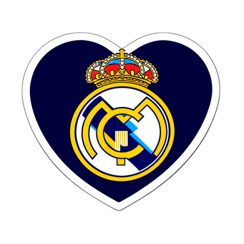 Real Madrid CF Szurkolói Matrica Szívformában