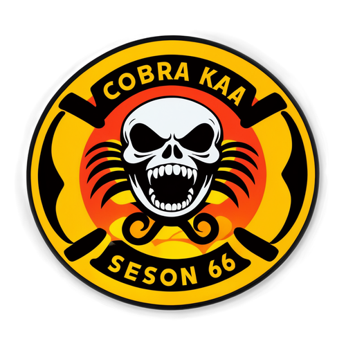 ¡No Te Lo Puedes Perder! El Sticker Que Captura la Esencia de Cobra Kai Temporada 6: 'Strike First, Strike Hard, No Mercy'