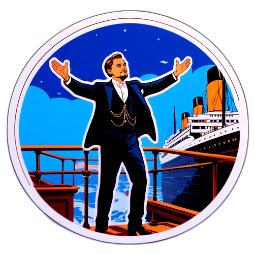 Romanttinen hetki Titanicin kannella