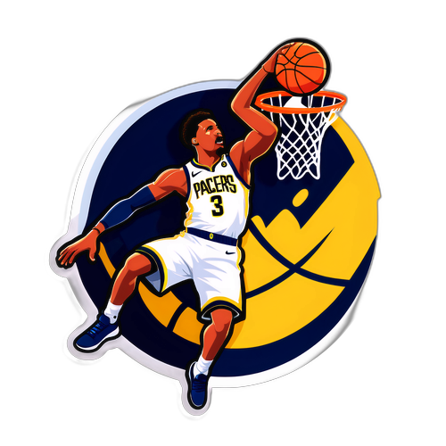 Pemain bola keranjang mendunk di udara