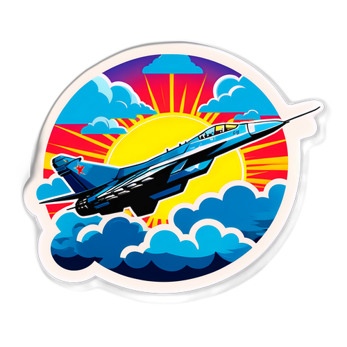 Стильна ілюстрація МіГ-31 у польоті