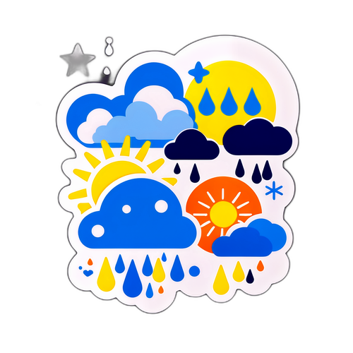 Glädjande väderklistermärke