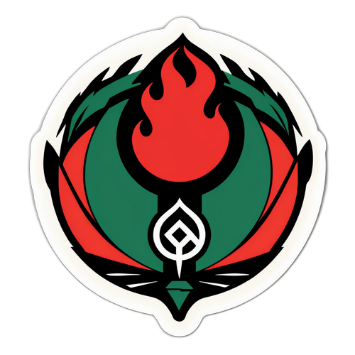 Solidaritetsklistermärke med Gaza-symbol