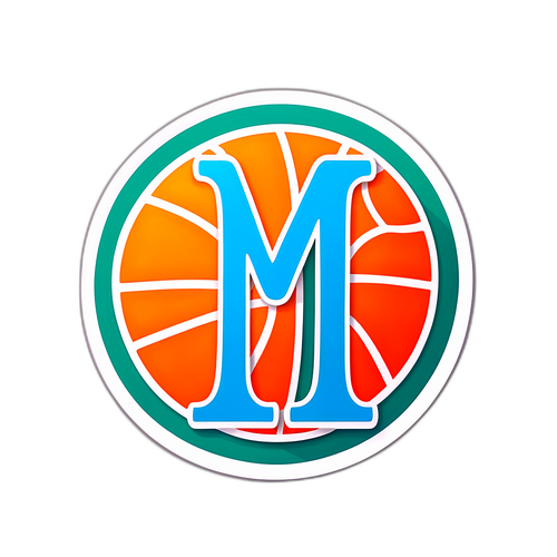 Reka Bentuk Minimalis Inisial Nico Harrison dengan Grafik Bola Keranjang