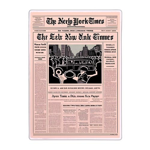 Vintage New York Times Klistermærke