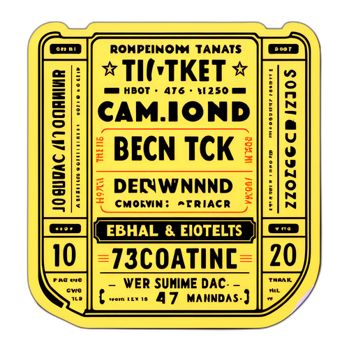 Autocol vintage cu bilete galbene