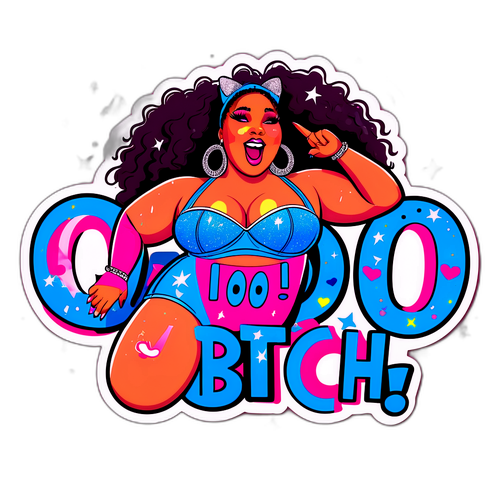 Fun and Bold Lizzo Sticker