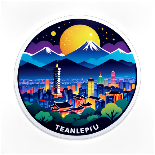 Peisaj urban din Taipei noaptea