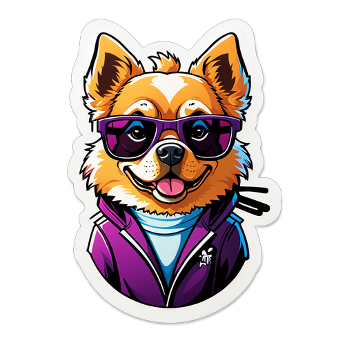 ¡El Sticker que Está Haciendo Locura! El Perro Sunglass con Estilo Karol G que Todos Quieren Tener