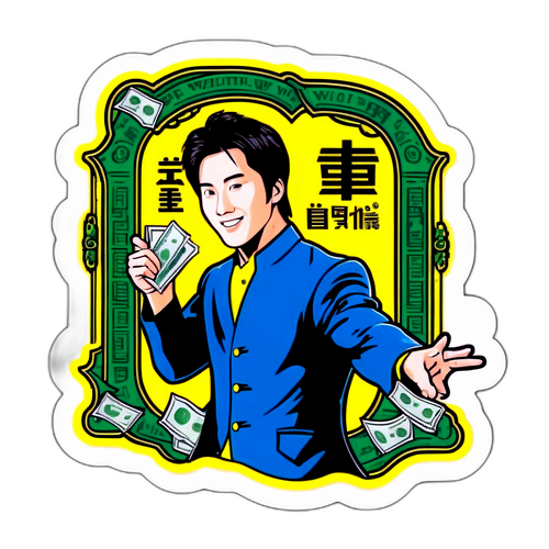 财富与成功幽默贴纸