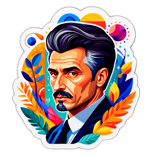 Portrait coloré d'Alejandro Davidovich Fokina