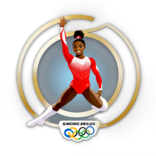 Unstoppable Grace: Transform Your Space with Simone Biles' Iconic Sticker!