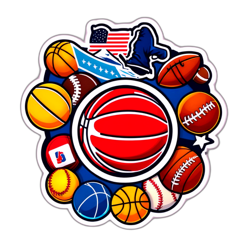 Sticker ya Shughuli za Michezo ya Amerika