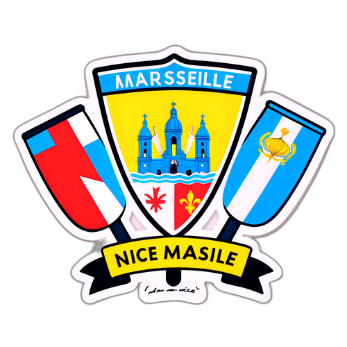 Ilustrație energetică cu fani în culorile Nisei și Marsiliei