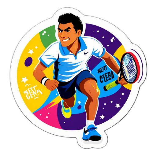 Tennis sticker med Carlos Alcaraz