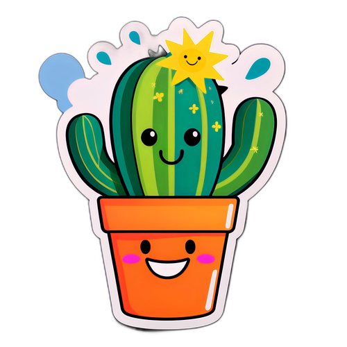 Le Grand Cactus met Blije Gezichten