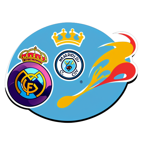 Sticker Persaingan Bola Sepak Real Madrid vs Man City