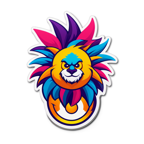 AZ logo en mascotte met kleurrijke achtergrond