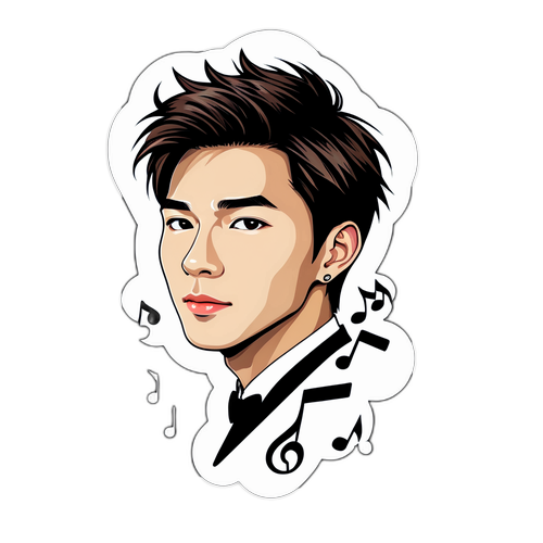 受到鄭元暢音樂啟發的音符貼紙