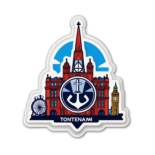 Stiker Gaya Tottenham dengan Landmark London