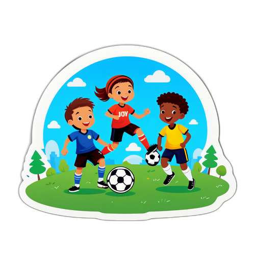 שקית מדבקה מצחיקה של שמחת כדורגל