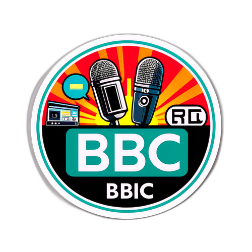 Retro BBC Sticker Ontwerp