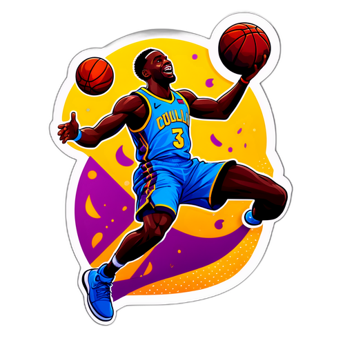 Vibrant na Sticker ng Dunking ni Bilal Coulibaly