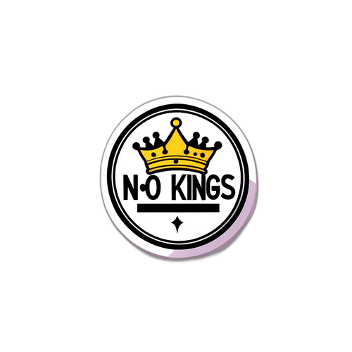 Autocollant Minimaliste "No Kings"