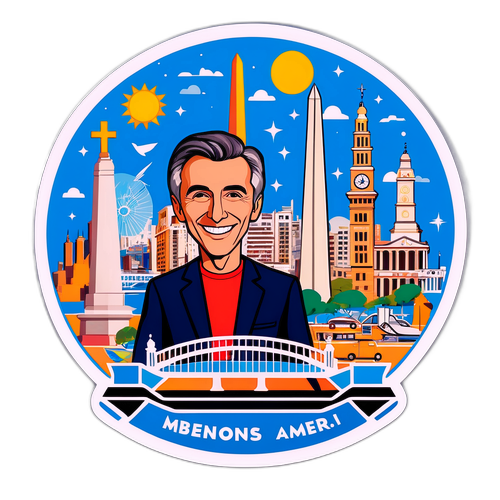 Diseño moderno de Jorge Macri sonriendo