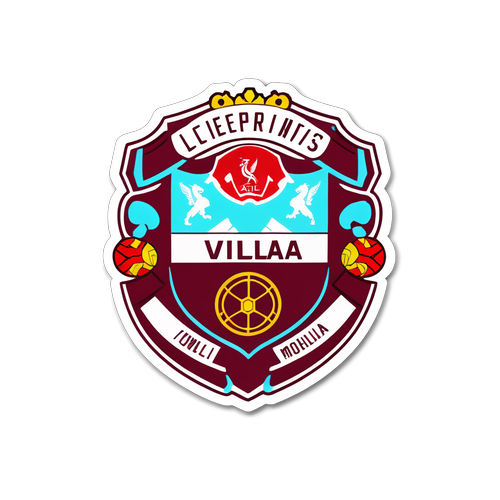 Nálepka inspirovaná zápasem Aston Villa a Liverpool