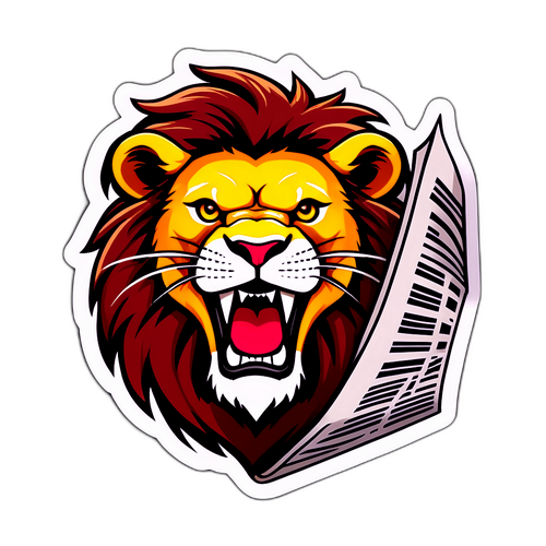 Fierce Løve med Avis