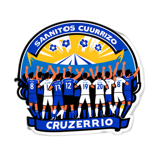 Sticker ilustrând meciul Santos - Cruzeiro