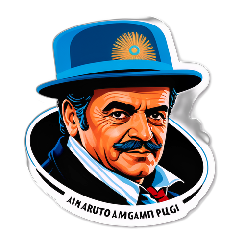 Retrato de Arturo Puig con sombrero característico