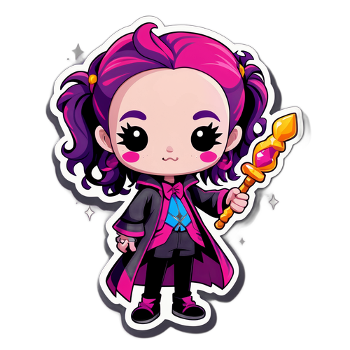 デフォルメキャラクターとキュアコネクトの魔法の杖