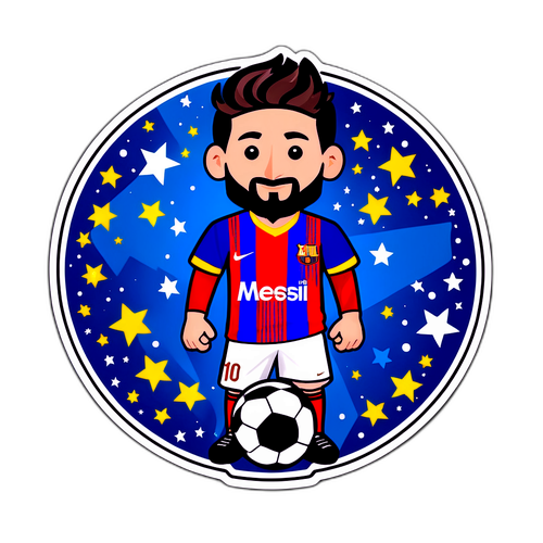 Calciatore con Pallone e Stelle