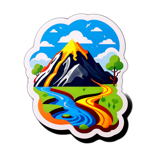 Наліпка з зображенням зсуву як метафори великих змін у житті