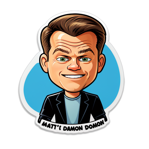 Fantasifulde Matt Damon Stickers: Gør Hverdagen Sjovere!