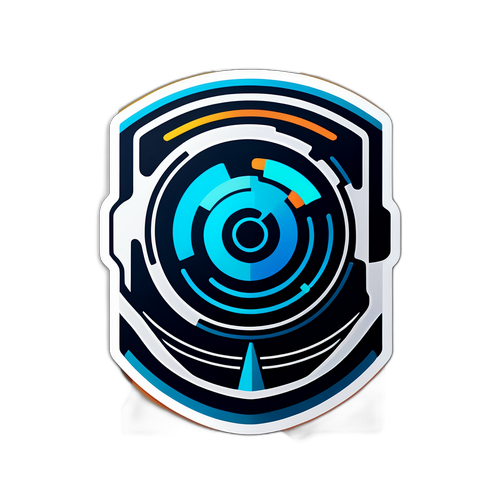 Autocolant modern pentru CNI care subliniază conexiunea și tehnologia