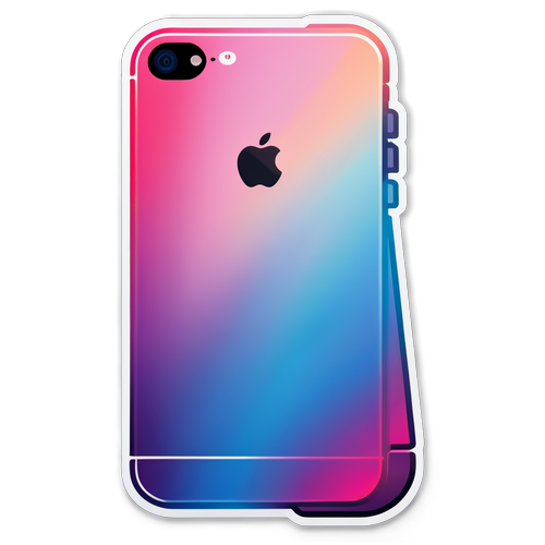 Funky gradient iPhone SE 4 matrica