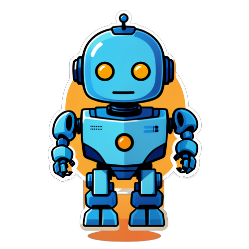 Vennerlige Roboter Sticker