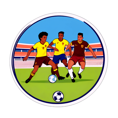 Jugadores de Junior y Tolima luchando por el balón