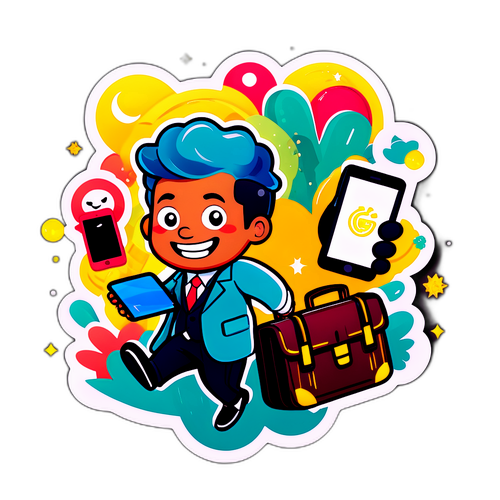 Stiker Gaji Penjawat Awam Futuristik
