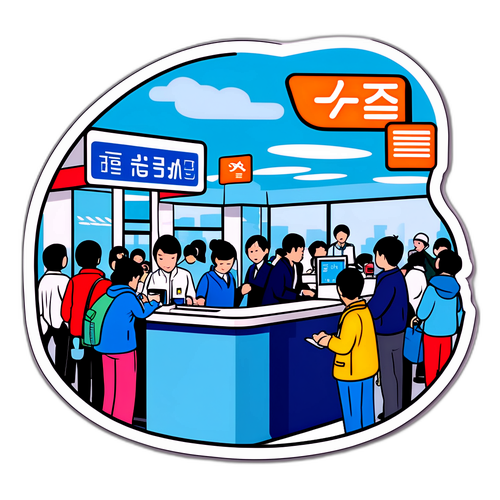 羽田空港の混雑したチェックインカウンター